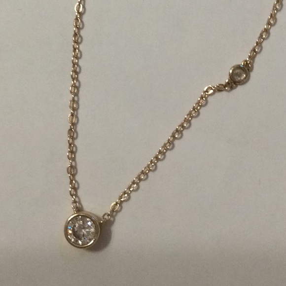 CZ By Kenneth Jay Lane Round Gold Tone Necklace - Picture 3 of 4